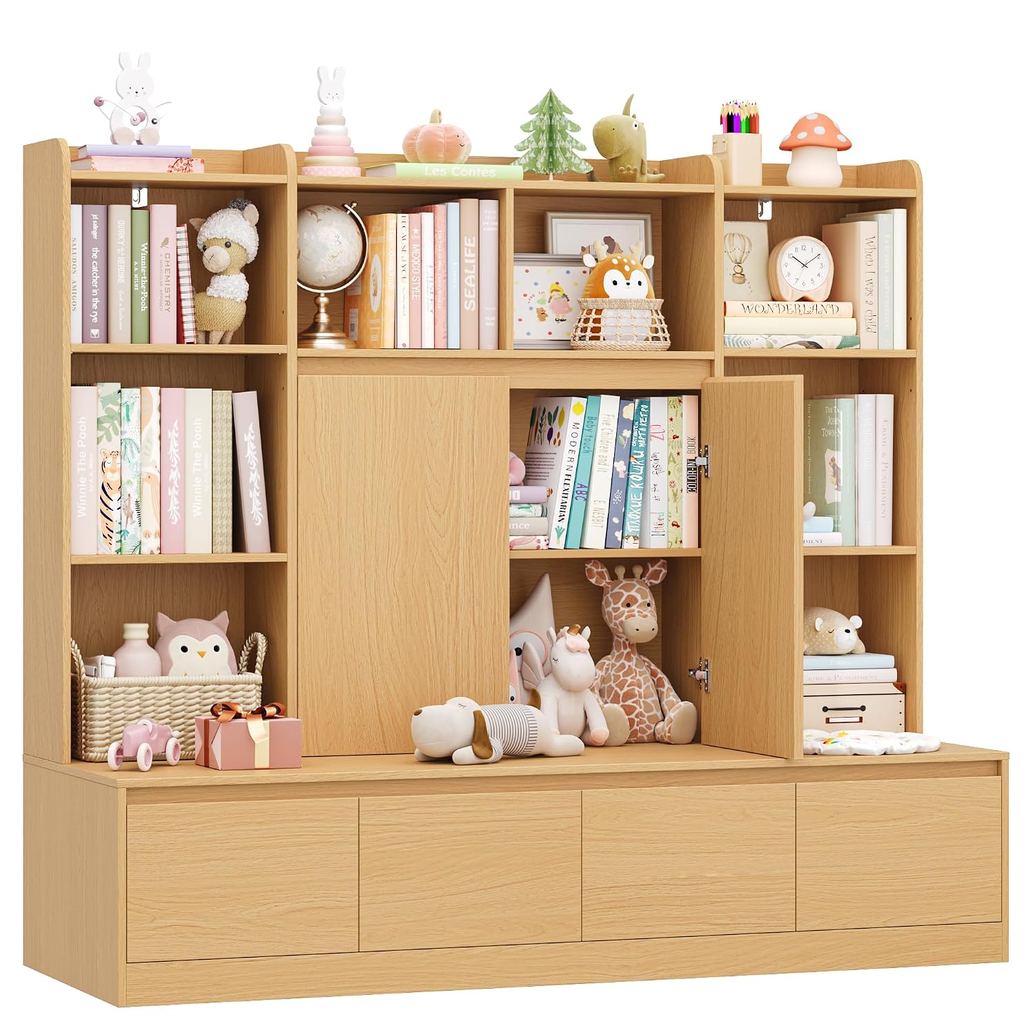 Kids Toys Drawers - Детский книжный стеллаж-органайзер 54 дюйма с