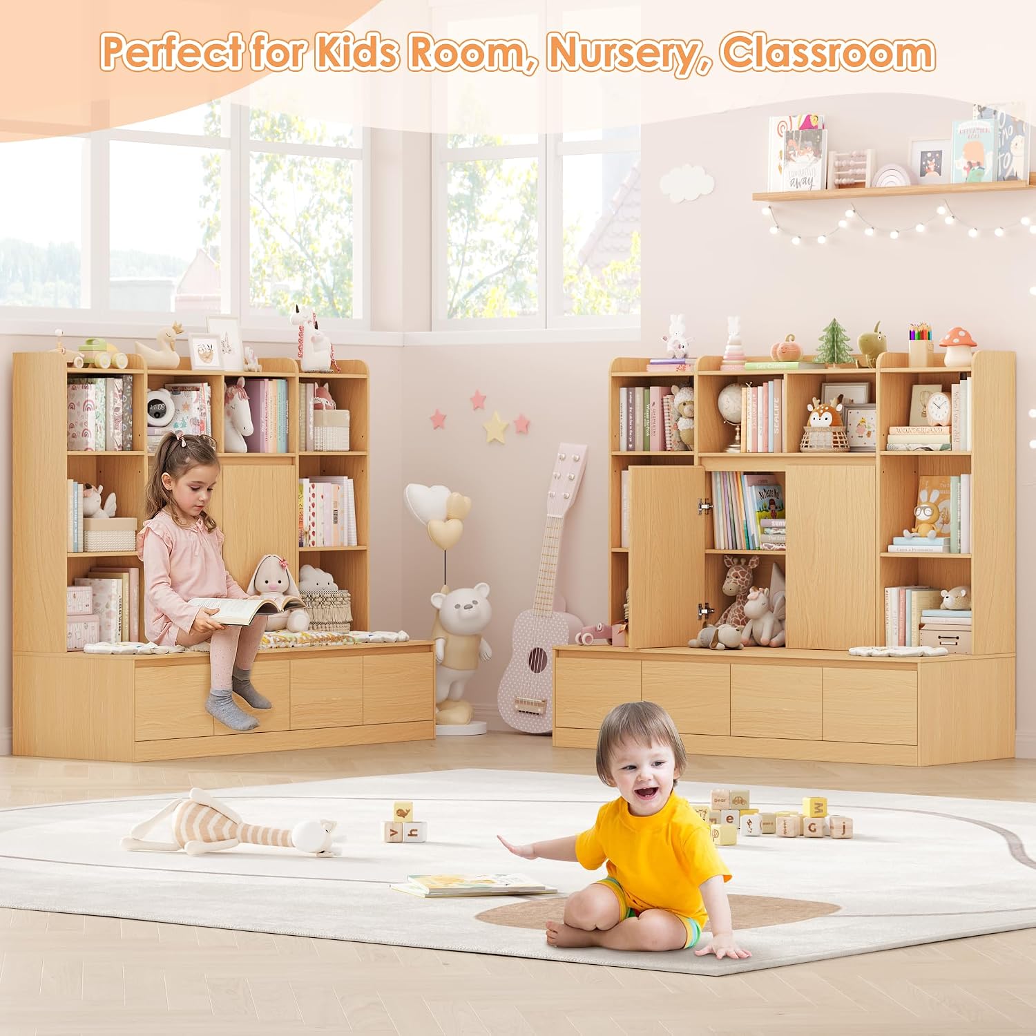 Детский книжный стеллаж-органа – обзор и цена Kids Toys Drawers