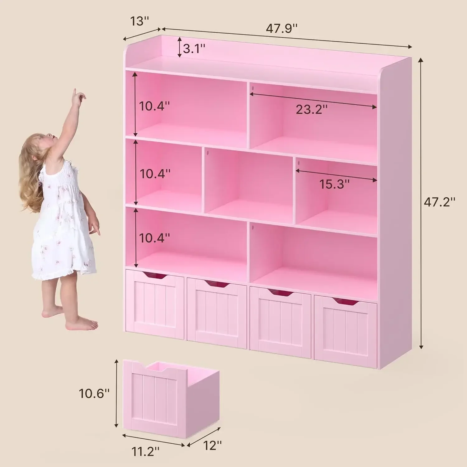 Детский шкаф для хранения игру – обзор и цена Kids Toys Drawers