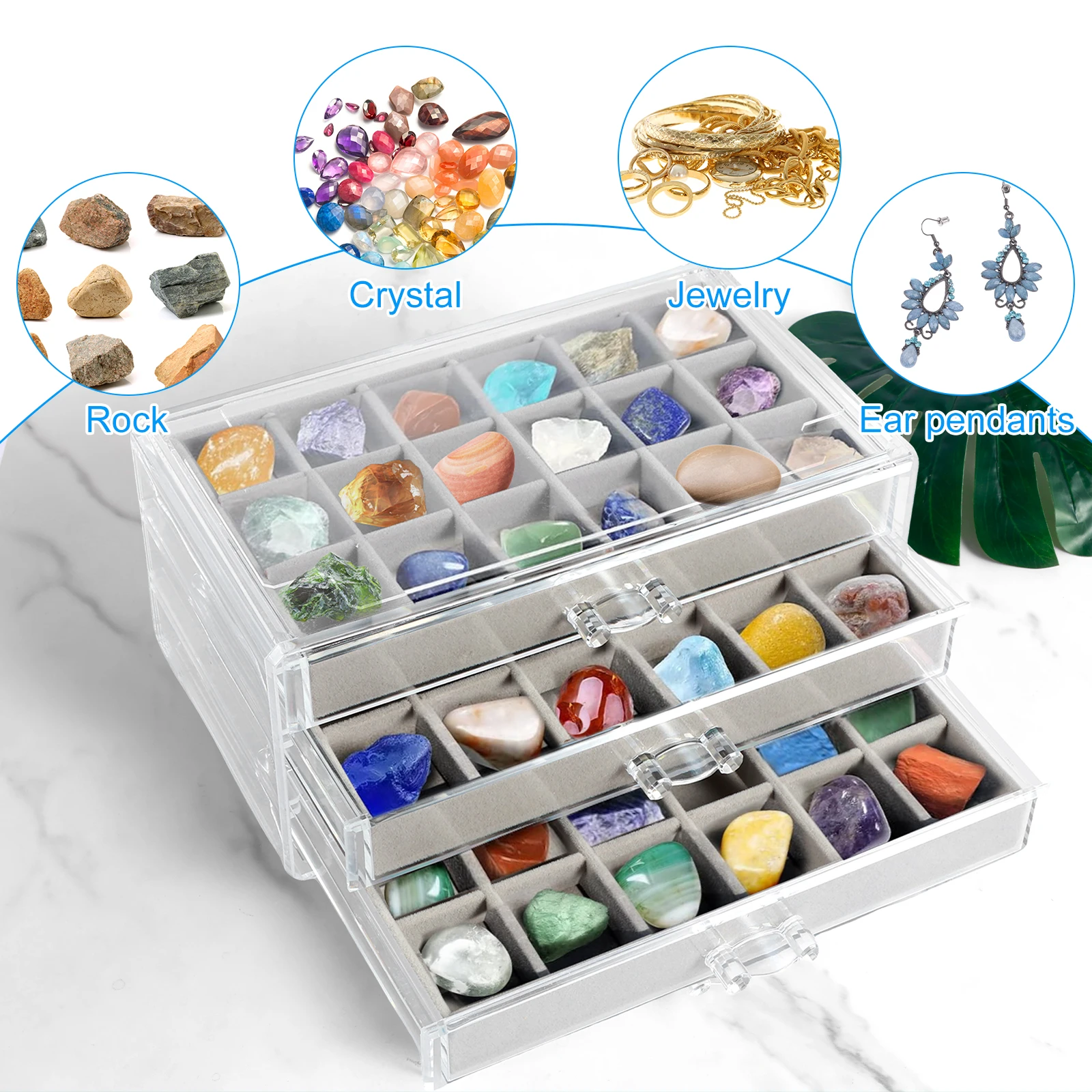 Витрина для камней с 3 ящиками – обзор и цена Kids Toys Drawers