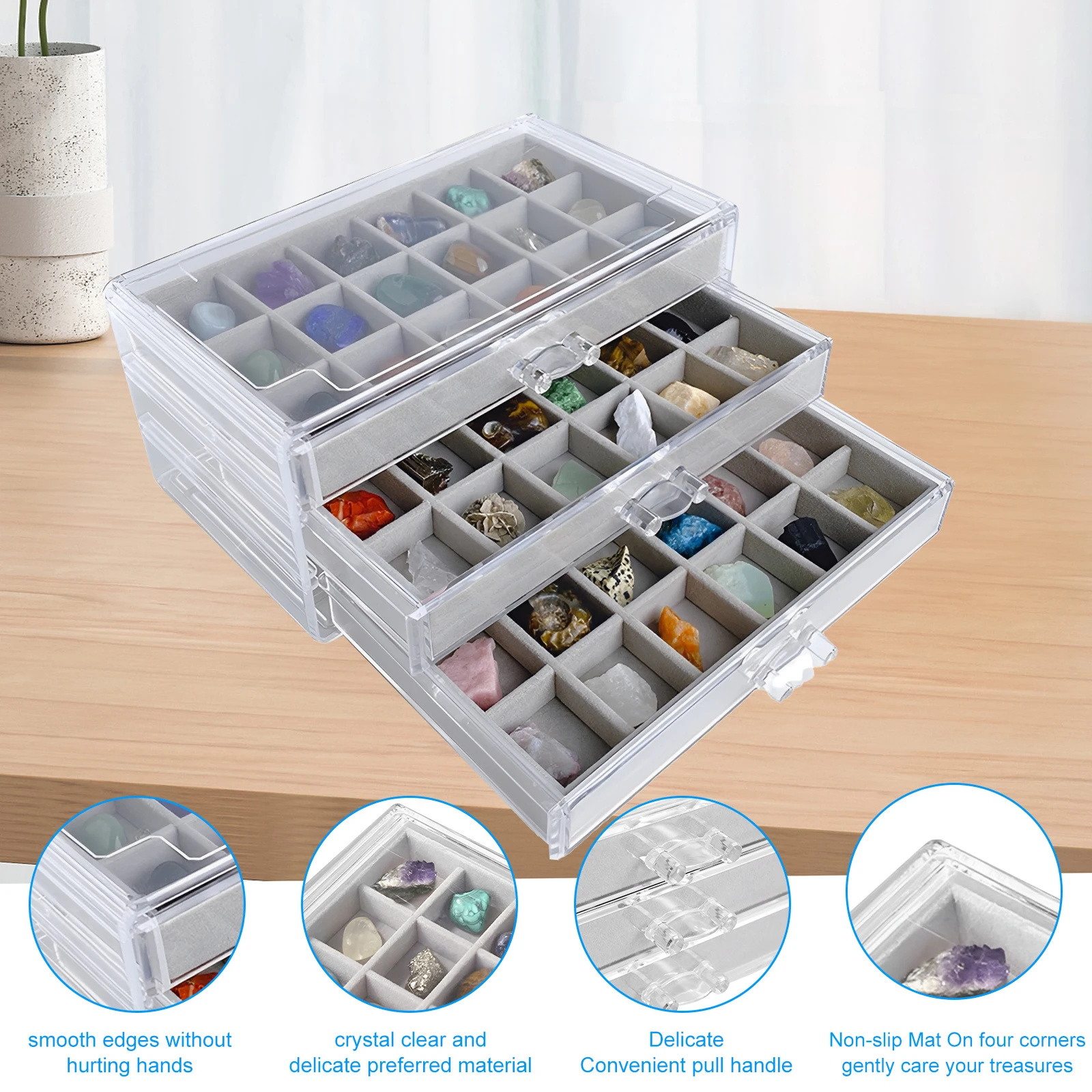 Витрина для камня, 3-х ящика,  – обзор и цена Kids Toys Drawers